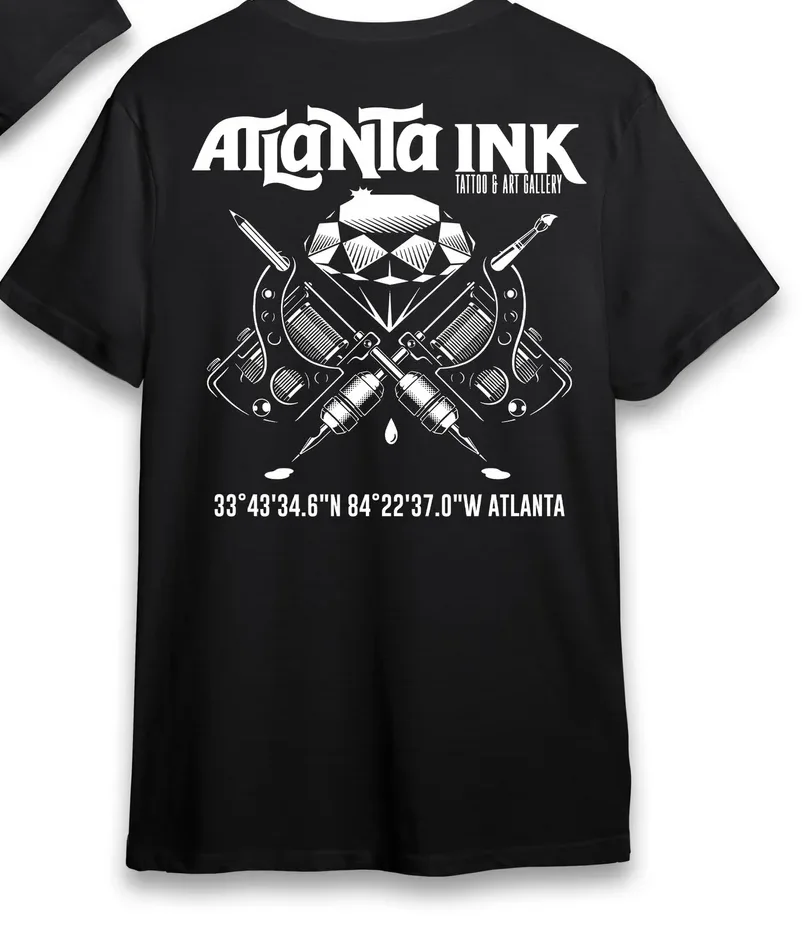 ATLANTA INK® Gun t-shirt, black