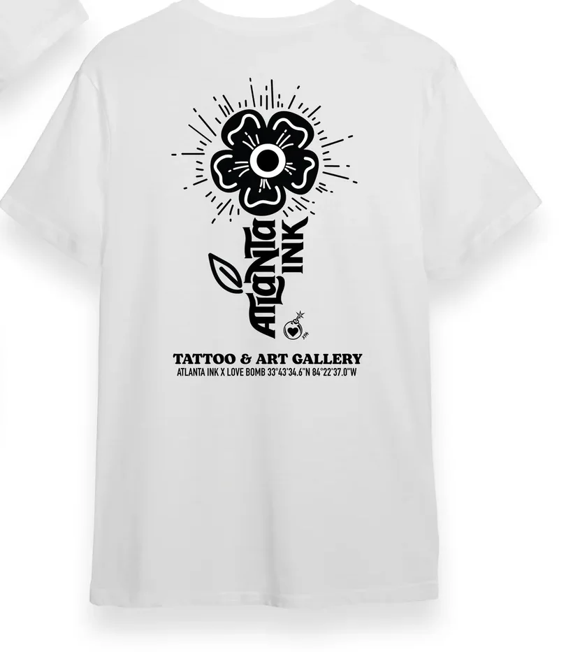 ATLANTA INK® x Love Bomb Flower t-shirt, white
