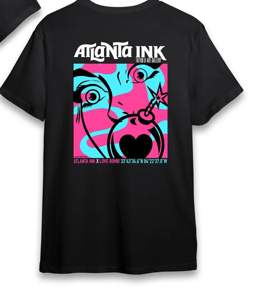 ATLANTA INK® x Love Bomb Retro t-shirt, black
